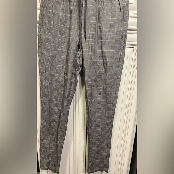 Only & Sons smart slim plaid pants in gray Sz S - Picture 2 of 12